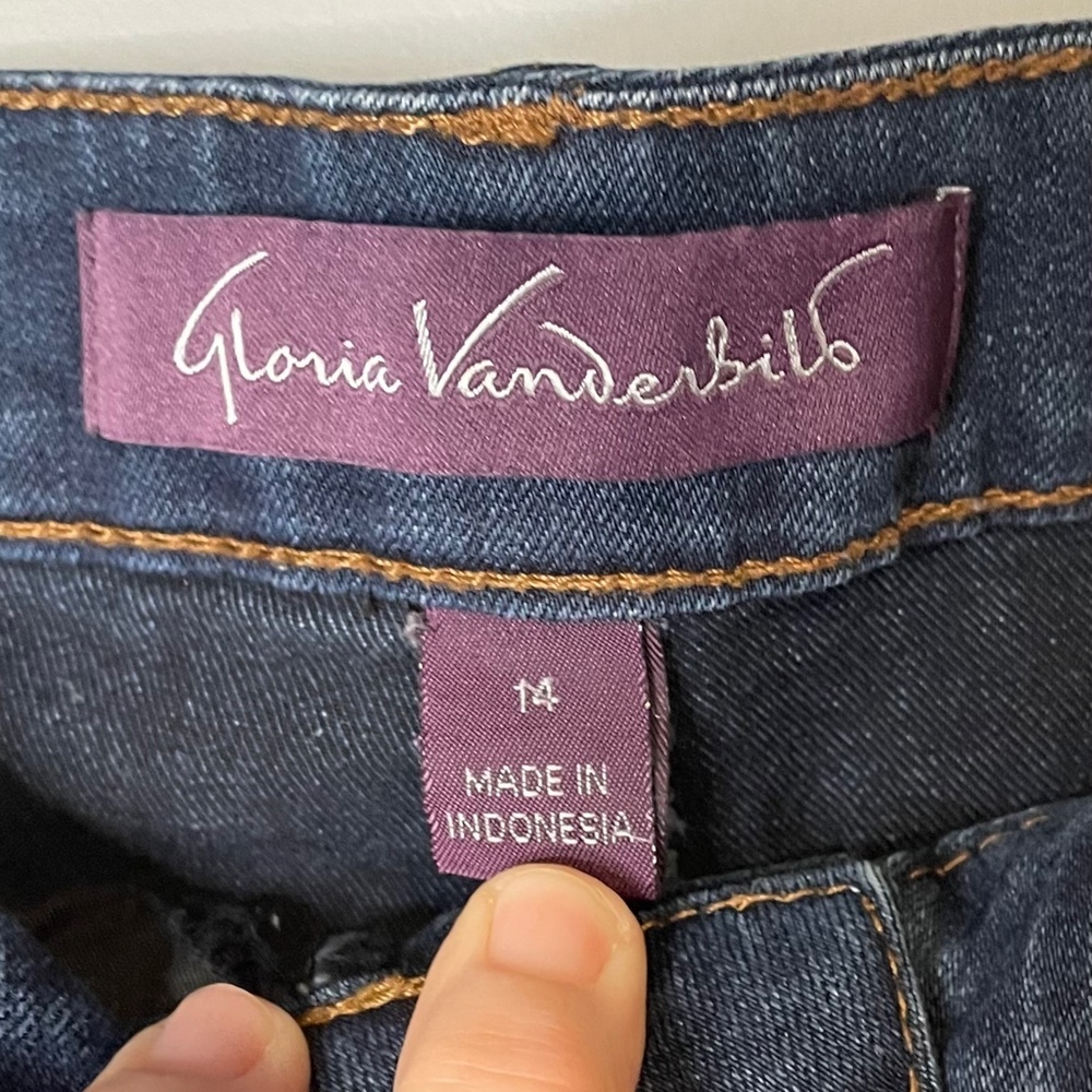 Gloria Vanderbilt Amanda 2.0 SLIM LEG Women's Jeans Denim Blue Size 14 - Picture 4 of 9